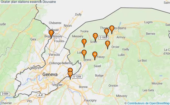 plan stations essence Douvaine plan stations essence Douvaine