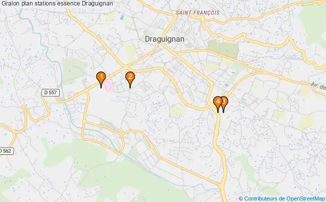 plan stations essence Draguignan plan stations essence Draguignan