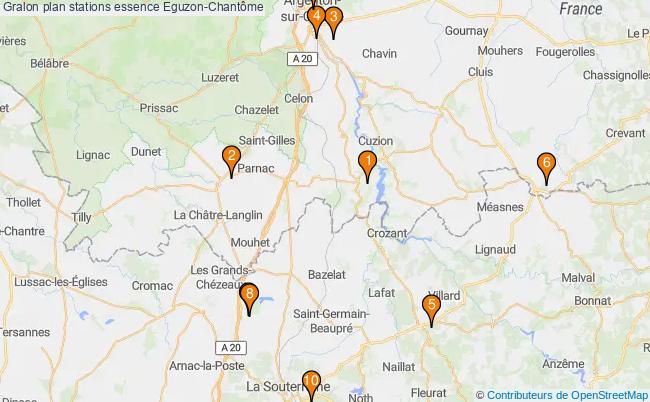plan stations essence Eguzon-chantôme plan stations essence Eguzon-chantôme