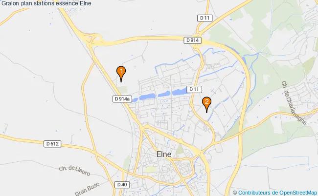 plan stations essence Elne plan stations essence Elne