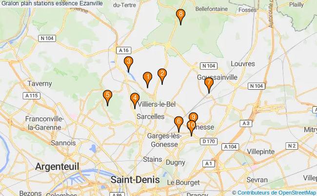 plan stations essence Ezanville plan stations essence Ezanville