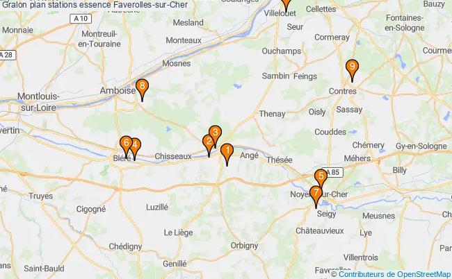 plan stations essence Faverolles-sur-cher plan stations essence Faverolles-sur-cher
