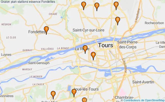 plan stations essence Fondettes plan stations essence Fondettes