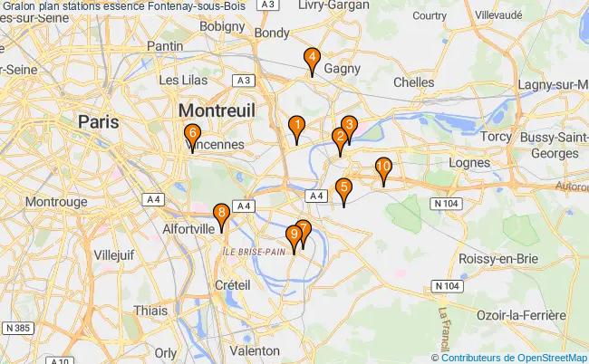 plan stations essence Fontenay-sous-bois plan stations essence Fontenay-sous-bois
