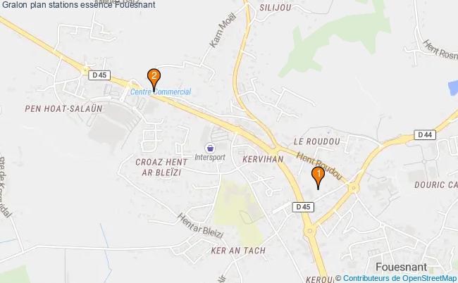 plan stations essence Fouesnant plan stations essence Fouesnant