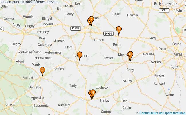 plan stations essence Frévent plan stations essence Frévent