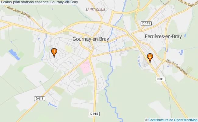 plan stations essence Gournay-en-bray plan stations essence Gournay-en-bray