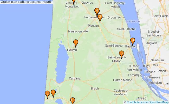 plan stations essence Hourtin plan stations essence Hourtin