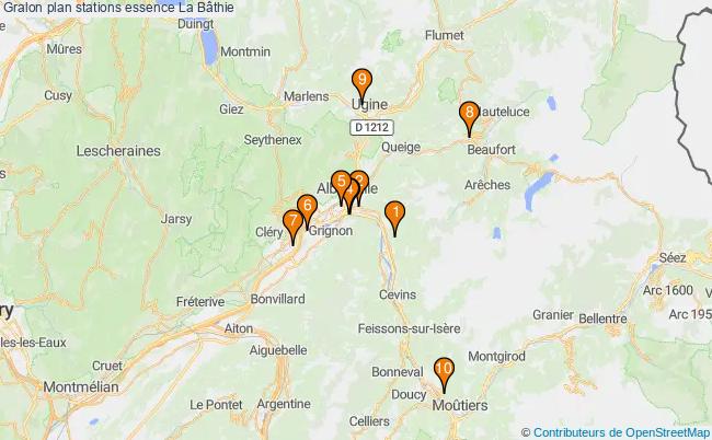 plan stations essence La bâthie plan stations essence La bâthie