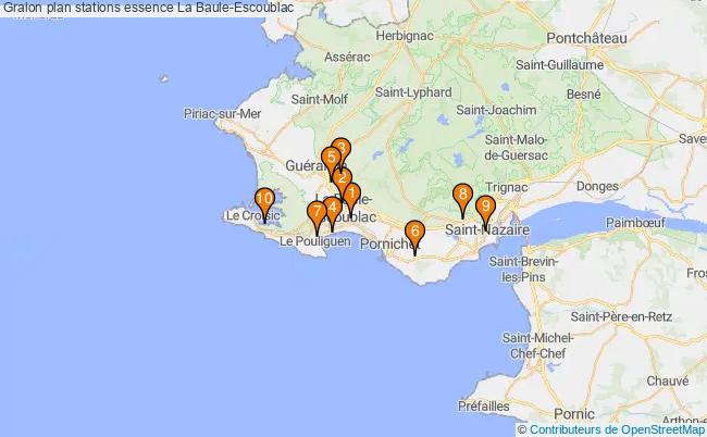 plan stations essence La baule-escoublac plan stations essence La baule-escoublac