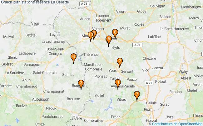 plan stations essence La cellette plan stations essence La cellette