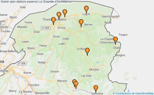 plan stations essence La chapelle-d'abondance plan stations essence La chapelle-d'abondance