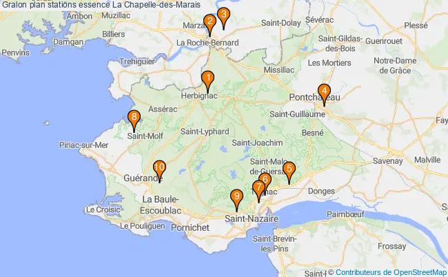 plan stations essence La chapelle-des-marais plan stations essence La chapelle-des-marais