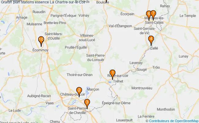 plan stations essence La chartre-sur-le-loir plan stations essence La chartre-sur-le-loir