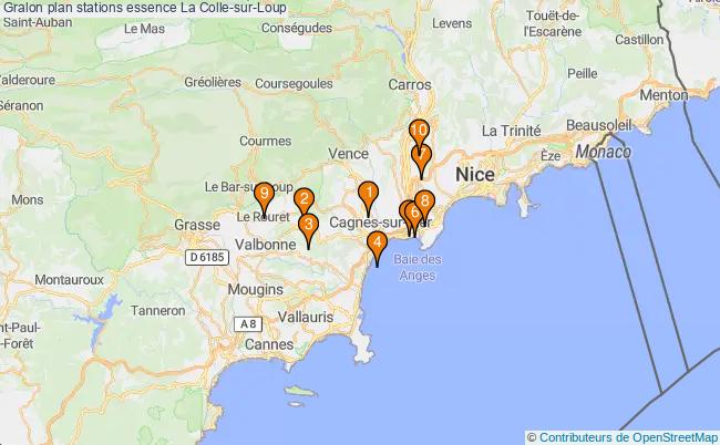 plan stations essence La colle-sur-loup plan stations essence La colle-sur-loup