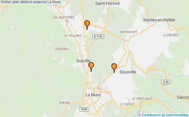 plan stations essence La mure plan stations essence La mure