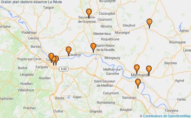 plan stations essence La réole plan stations essence La réole