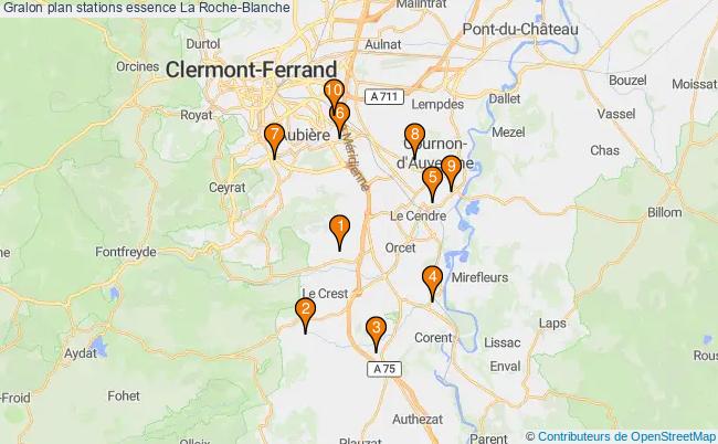plan stations essence La roche-blanche plan stations essence La roche-blanche