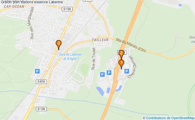 plan stations essence Labenne plan stations essence Labenne