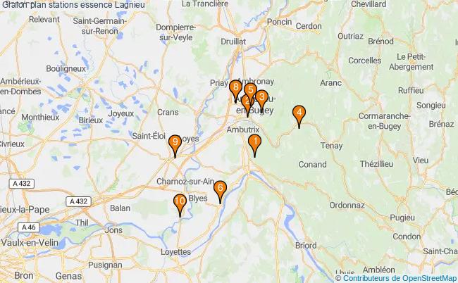 plan stations essence Lagnieu plan stations essence Lagnieu
