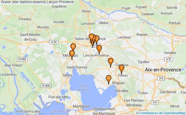 plan stations essence Lançon-provence plan stations essence Lançon-provence