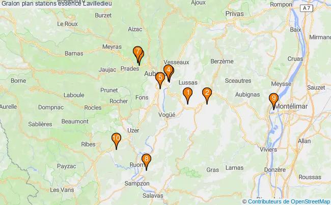 plan stations essence Lavilledieu plan stations essence Lavilledieu