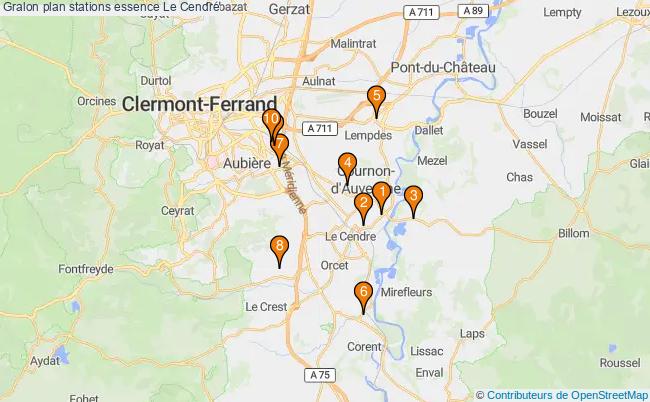 plan stations essence Le cendre plan stations essence Le cendre