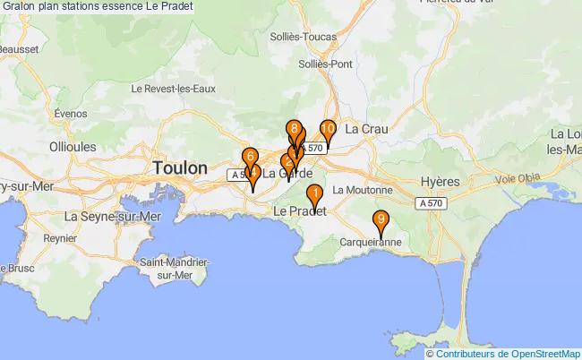 plan stations essence Le pradet plan stations essence Le pradet