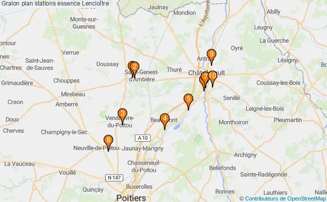 plan stations essence Lencloître plan stations essence Lencloître