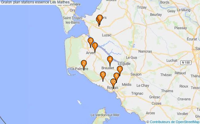 plan stations essence Les mathes plan stations essence Les mathes