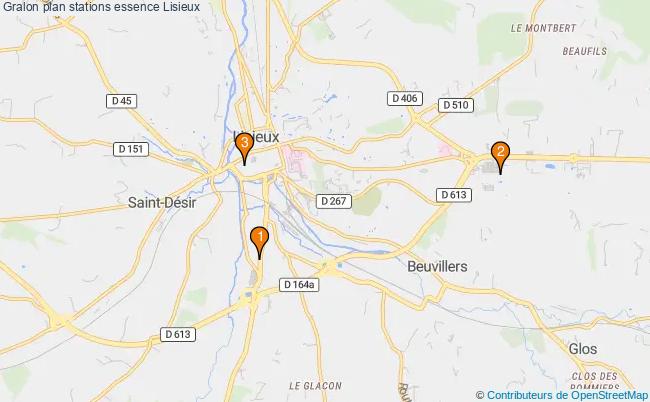 plan stations essence Lisieux plan stations essence Lisieux