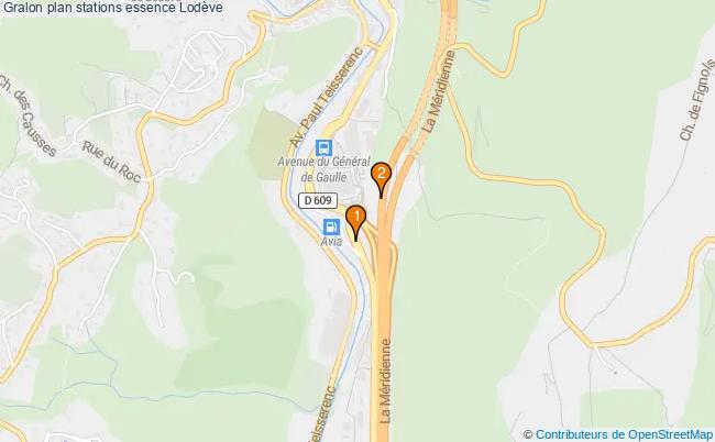 plan stations essence Lodève plan stations essence Lodève