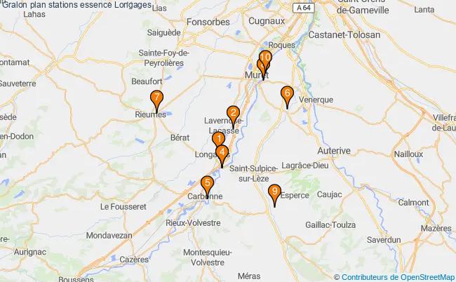 plan stations essence Longages plan stations essence Longages