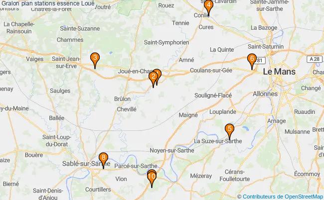 plan stations essence Loué plan stations essence Loué