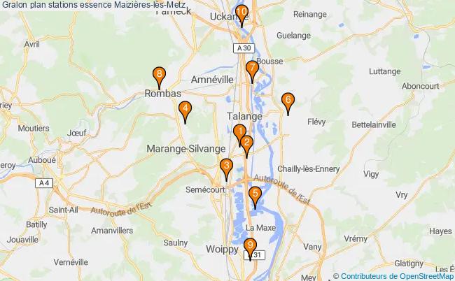 plan stations essence Maizières-lès-metz plan stations essence Maizières-lès-metz