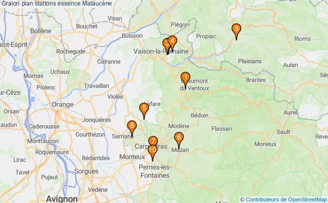 plan stations essence Malaucène plan stations essence Malaucène
