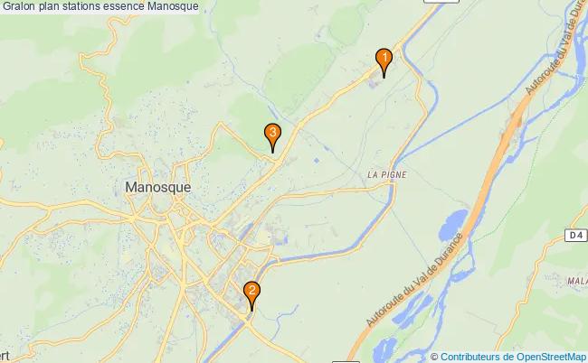 plan stations essence Manosque plan stations essence Manosque