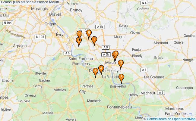 plan stations essence Melun plan stations essence Melun
