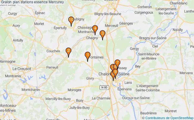 plan stations essence Mercurey plan stations essence Mercurey