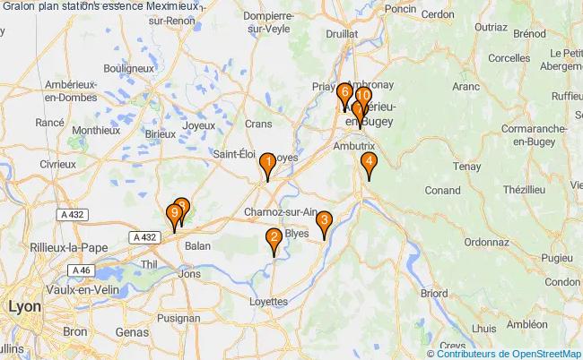 plan stations essence Meximieux plan stations essence Meximieux