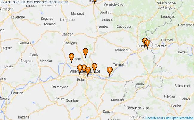 plan stations essence Monflanquin plan stations essence Monflanquin