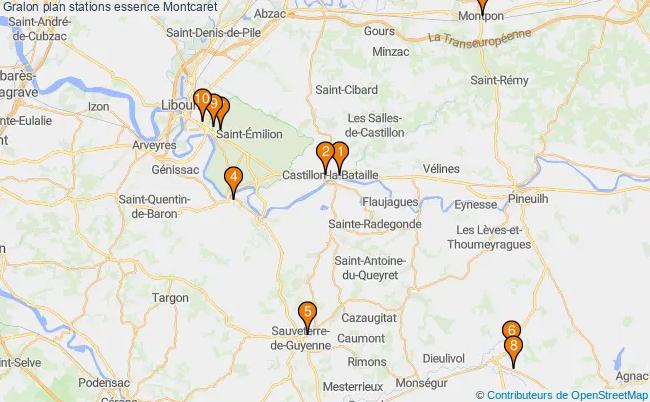 plan stations essence Montcaret plan stations essence Montcaret