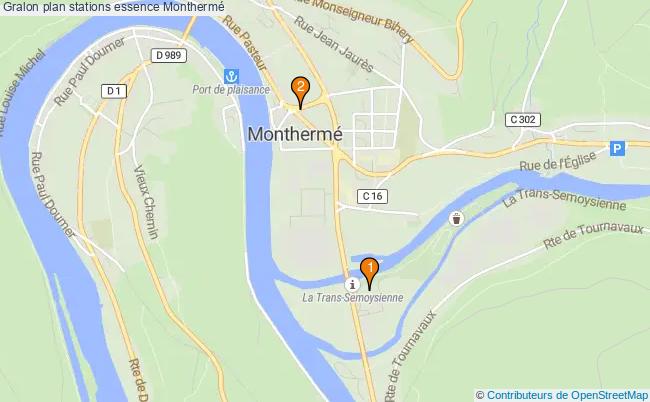 plan stations essence Monthermé plan stations essence Monthermé