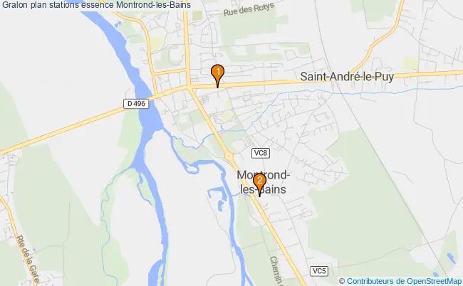 plan stations essence Montrond-les-bains plan stations essence Montrond-les-bains