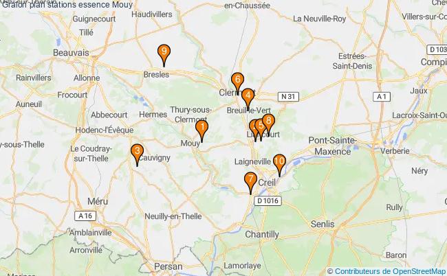 plan stations essence Mouy plan stations essence Mouy