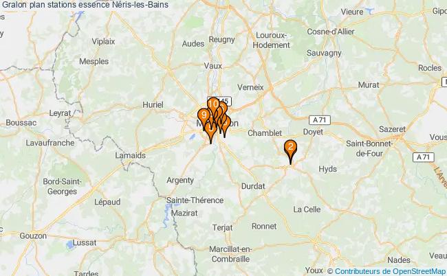 plan stations essence Néris-les-bains plan stations essence Néris-les-bains