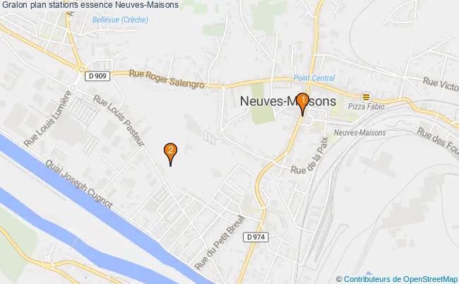 plan stations essence Neuves-maisons plan stations essence Neuves-maisons