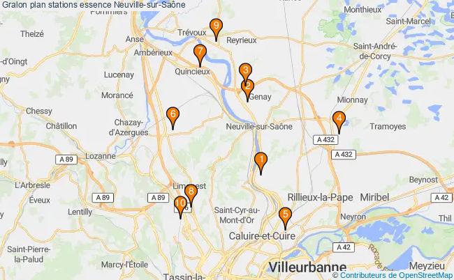 plan stations essence Neuville-sur-saône plan stations essence Neuville-sur-saône