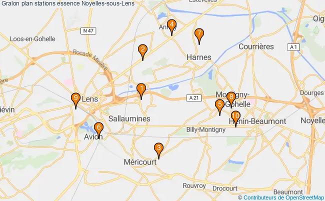 plan stations essence Noyelles-sous-lens plan stations essence Noyelles-sous-lens