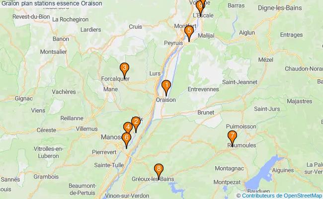 plan stations essence Oraison plan stations essence Oraison